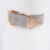 Mixed-Metal Rhinestone Waist Belt