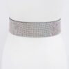 Mixed-Metal Rhinestone Waist Belt