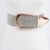 Mixed-Metal Rhinestone Waist Belt