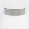 Mixed-Metal Rhinestone Waist Belt