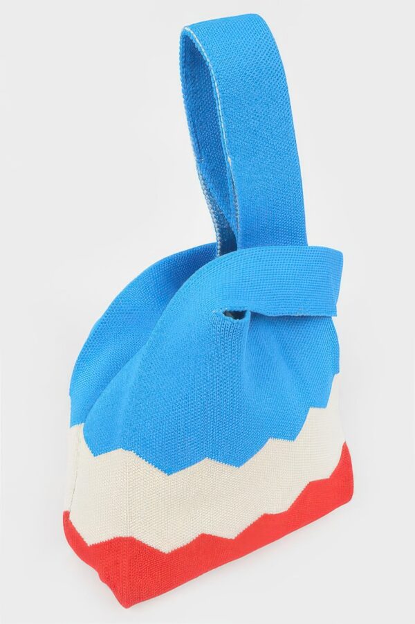 Multi-Color Poly Woven Structured Handbag