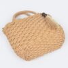Compact Faux Straw Tote – Textured Straw-Inspired Handbag