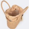 Compact Faux Straw Tote – Textured Straw-Inspired Handbag