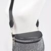 Stone-Studded Crossbody Bag with Rhinestone Accents