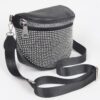 Stone-Studded Crossbody Bag with Rhinestone Accents