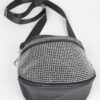 Stone-Studded Crossbody Bag with Rhinestone Accents