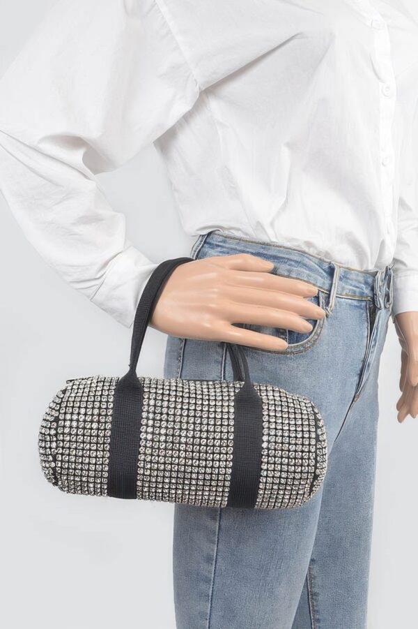 Mini Rhinestone Duffel Bag – Sparkling Structured Finish