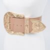 Oversized Enamel Waist Belt with Multi-Metal Trim – Plus Size