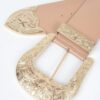 Oversized Enamel Waist Belt with Multi-Metal Trim – Plus Size