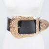 Oversized Enamel Waist Belt with Multi-Metal Trim – Plus Size