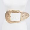 Oversized Enamel Waist Belt with Multi-Metal Trim – Plus Size