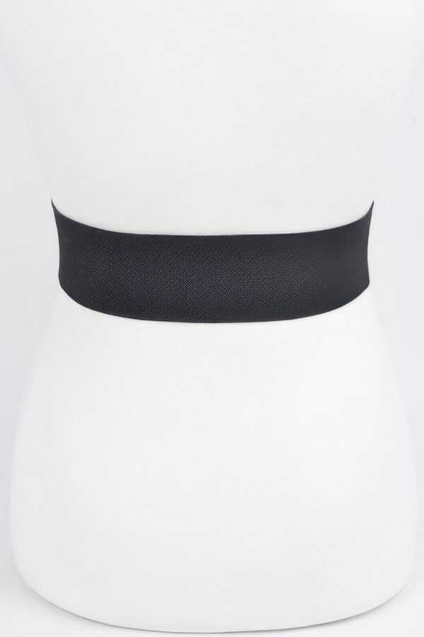 Plus-Size Elastic Belt with Rhinestone Buckle