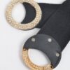 Plus-Size Elastic Belt with Rhinestone Buckle