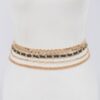 Multi-Layered Chain Waist Belt – Metallic Iron
