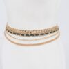 Multi-Layered Chain Waist Belt – Metallic Iron
