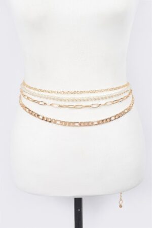 Multi-Layered Chain Belt – Slim Iron Accent