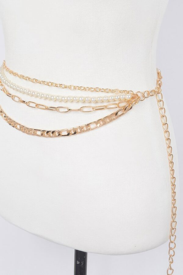 Multi-Layered Chain Belt – Slim Iron Accent