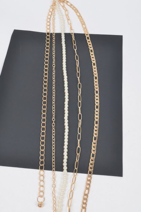 Multi-Layered Chain Belt – Slim Iron Accent