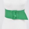Faux Leather Wide Waist Belt – Structured Silhouette