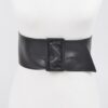 Faux Leather Wide Waist Belt – Structured Silhouette