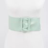 Faux Leather Wide Waist Belt – Structured Silhouette