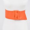 Faux Leather Wide Waist Belt – Structured Silhouette
