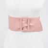 Faux Leather Wide Waist Belt – Structured Silhouette