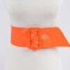 Faux Leather Wide Waist Belt – Structured Silhouette