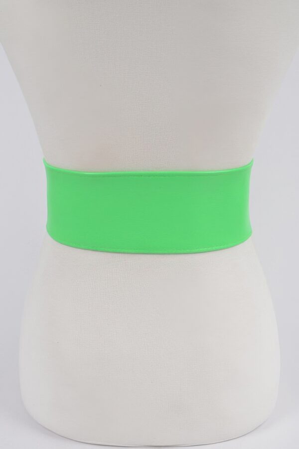 Faux Leather Wide Waist Belt – Structured Silhouette