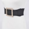 Rhinestone Buckle Elastic Belt – 3.25in Wide