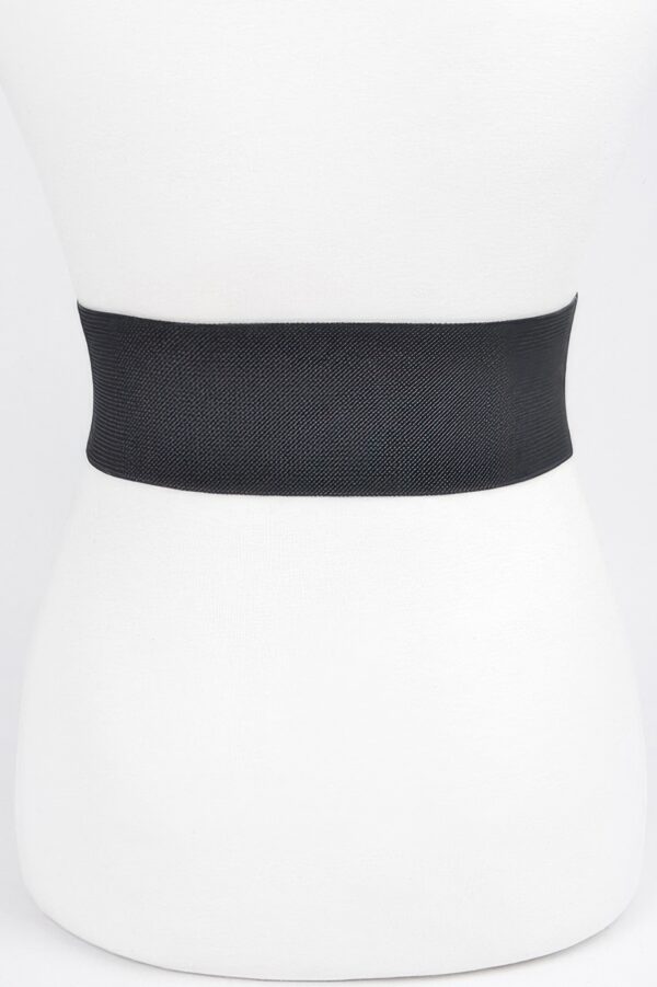 Rhinestone Buckle Elastic Belt – 3.25in Wide