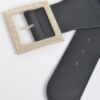 Rhinestone Buckle Elastic Belt – 3.25in Wide