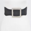 Rhinestone Buckle Elastic Belt – 3.25in Wide