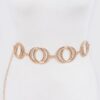 Melted Double-Ring Chain Belt – Sculptural Metallic