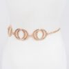 Melted Double-Ring Chain Belt – Sculptural Metallic