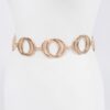 Melted Double-Ring Chain Belt – Sculptural Metallic