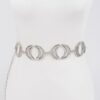 Melted Double-Ring Chain Belt – Sculptural Metallic