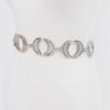 Melted Double-Ring Chain Belt – Sculptural Metallic