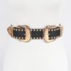 Studded Double-Buckle Waist Belt