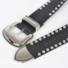 Studded Double-Buckle Waist Belt