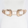 Studded Double-Buckle Waist Belt