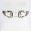 Studded Double-Buckle Waist Belt