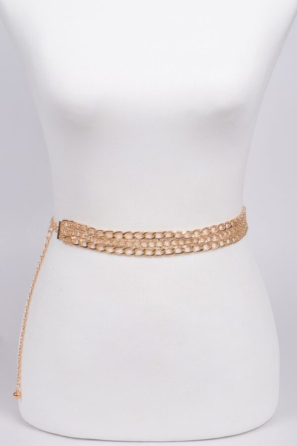 Three-Layer Chain Belt – Iron Layered Waist Chain
