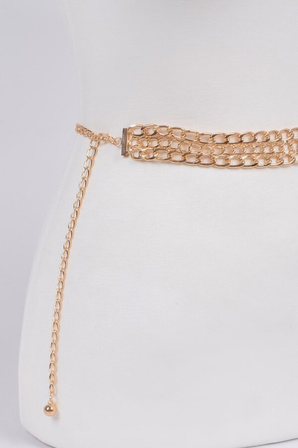 Three-Layer Chain Belt – Iron Layered Waist Chain