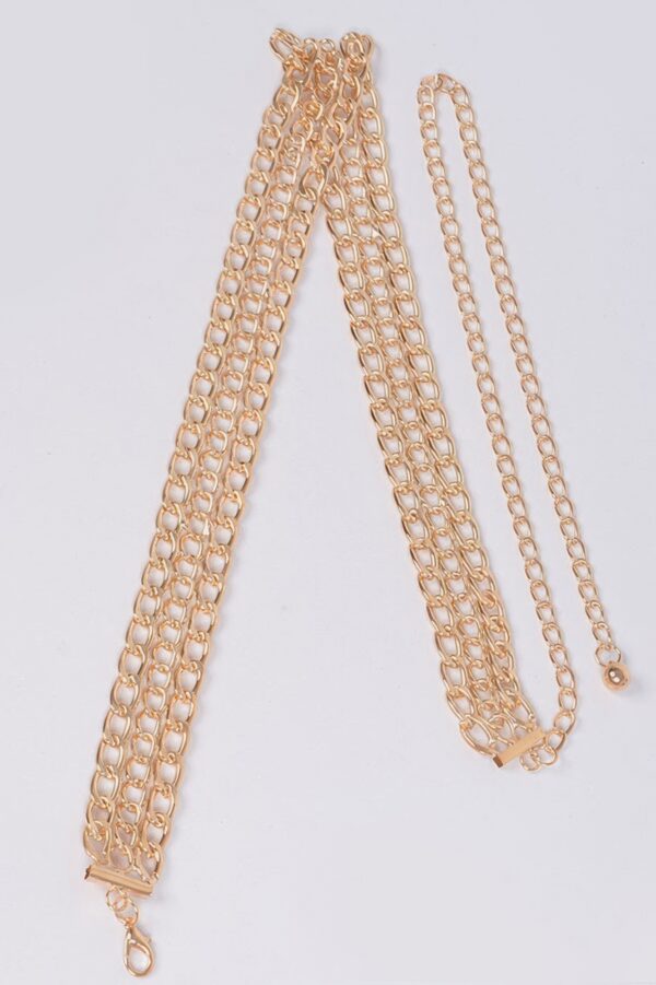 Three-Layer Chain Belt – Iron Layered Waist Chain