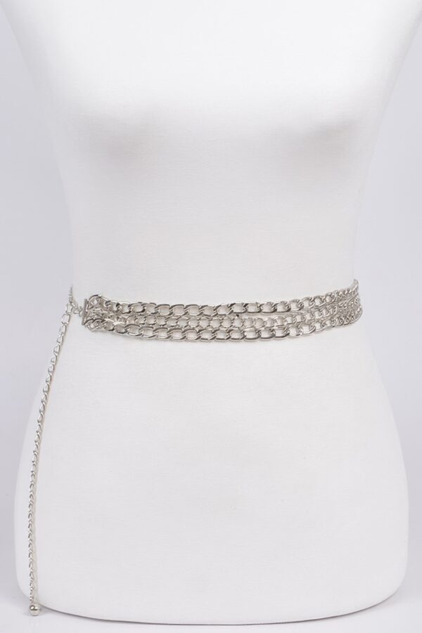 Three-Layer Chain Belt – Iron Layered Waist Chain