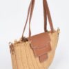 Faux Straw Crossbody Bag – Structured Textured Sling