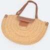 Faux Straw Crossbody Bag – Structured Textured Sling