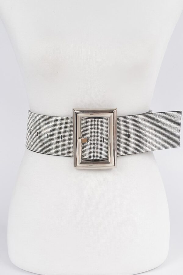 Wide Stone-Effect Plus Size Waist Belt