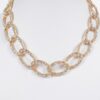 Oversized Stone-Accented Chain Necklace – 16 x 0.75 in